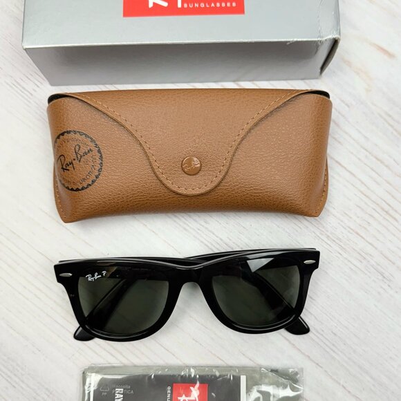 Ray-Ban Original Wayfarer Classic ORB2140 Glack Frame lens Green POLARIZED